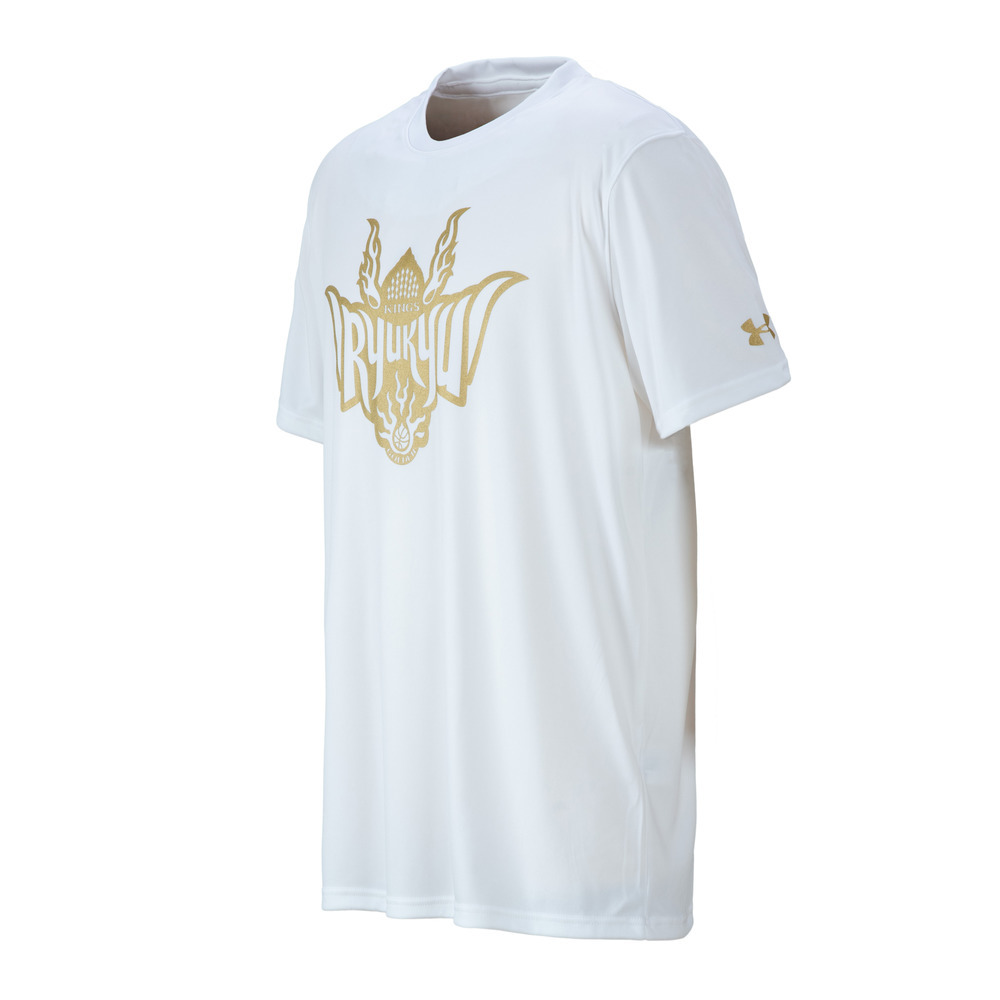 【新商品】26-27 UAマストハブドライTシャツ[GOLD&times;WHT] 詳細画像 ホワイト 2