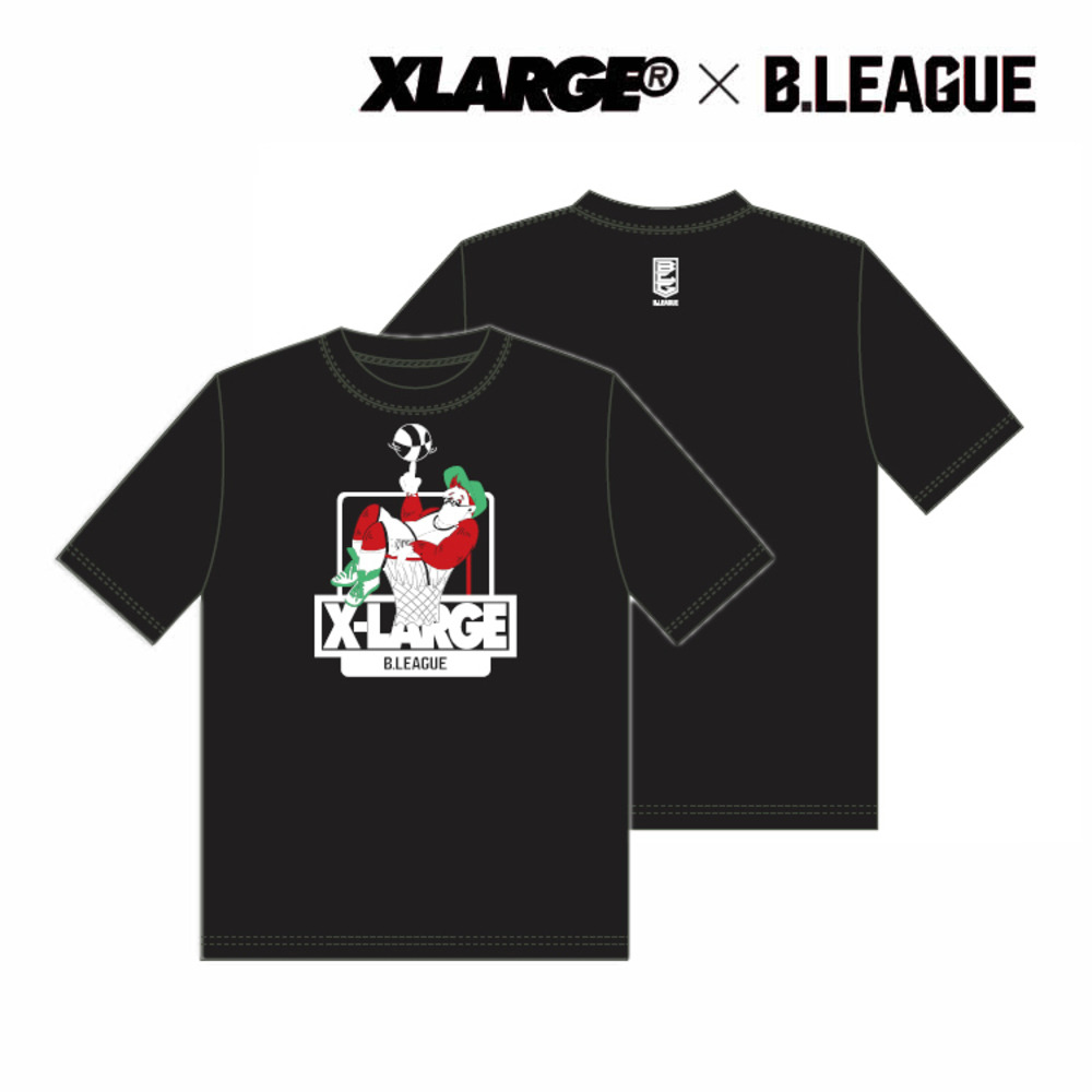 B League Times Xlargeｺﾗﾎﾞtｼｬﾂ ｲﾗｽﾄｺﾞﾘﾗ Blk 琉球ゴールデン