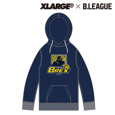 【TOCHIGI BREX / ロゴ】B.LEAGUE×XLARGE コラボパーカー 栃木ブレックス ネイビー