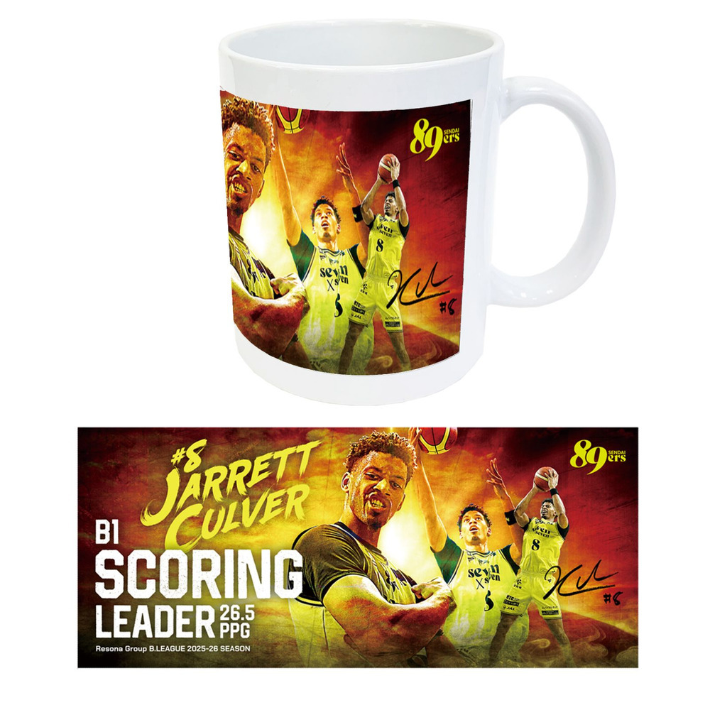 りそなグループ B.LEAGUE 2025-26 SEASON B1 得点王 記念マグカップ #8 ジャレット・カルバー選手 詳細画像 1カラー 1