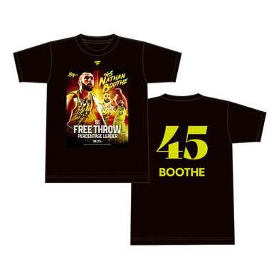 りそなグループ B.LEAGUE 2025-26 SEASON B1 ベストFT 成功率賞 記念Tシャツ #45 ネイサン・ブース選手