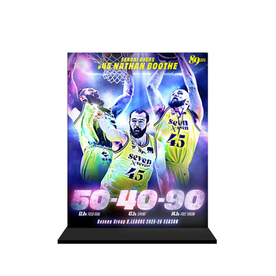 りそなグループ B.LEAGUE 2025-26 SEASON 50-40-90 達成記念アクリルスタンド #45 ネイサン・ブース選手