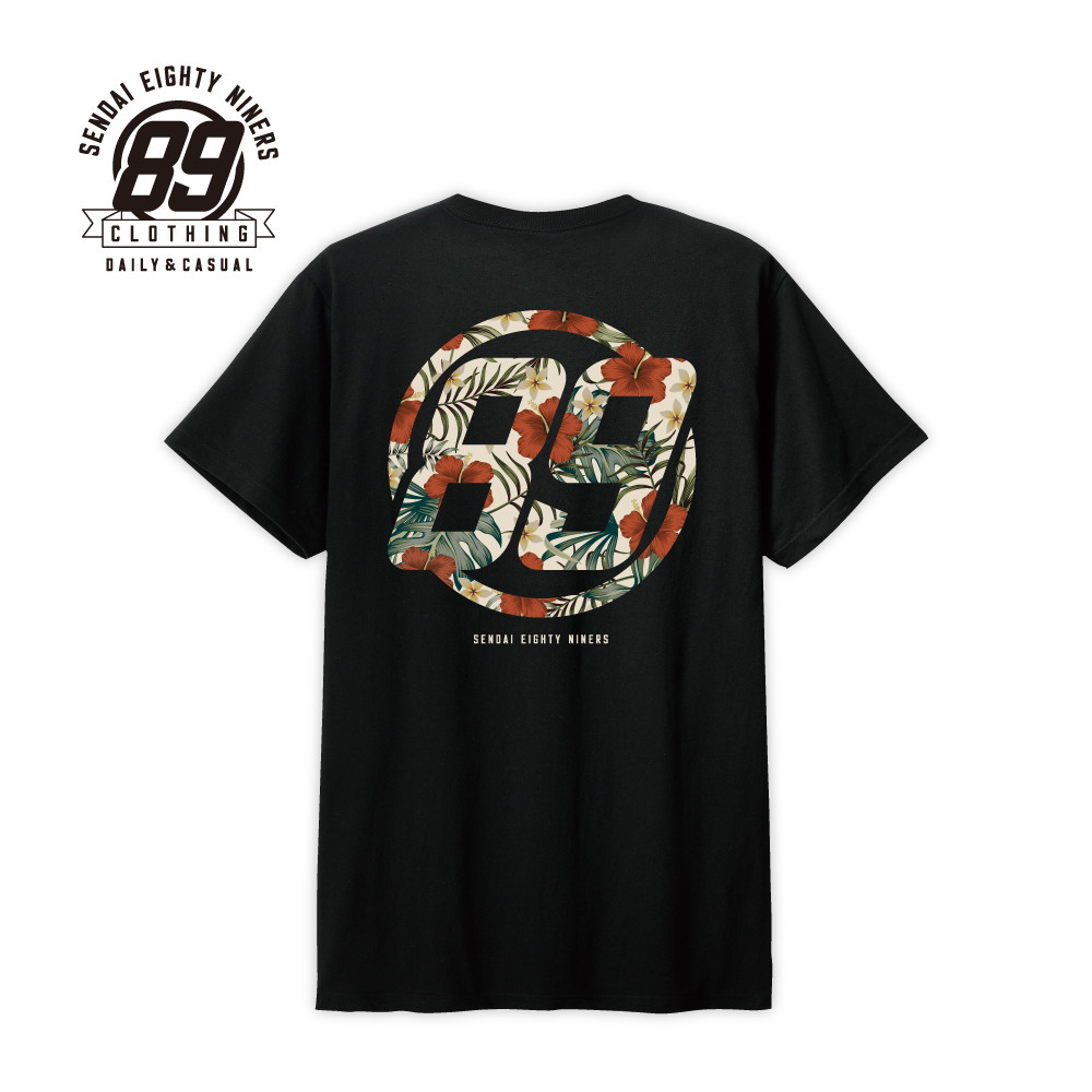 89ポケットTシャツ（ハイビスカス）