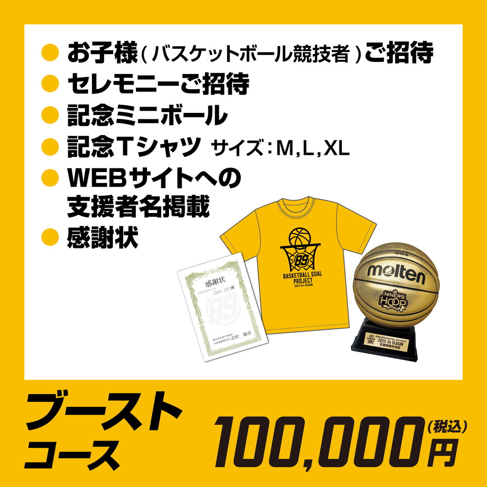 バスケットボールゴールプロジェクト　クラウドファンディング　ブーストコース 詳細画像 1