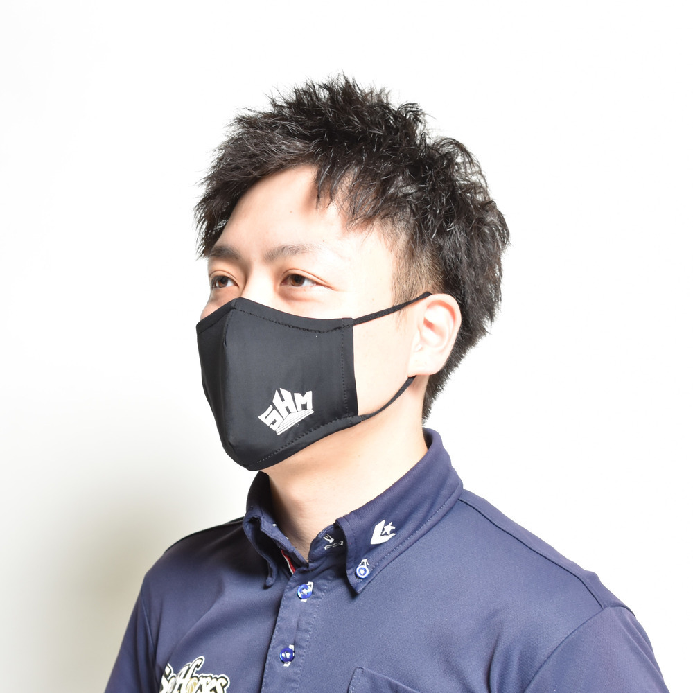 【サンクスSALE　5/25(木)18:00～6/21(水)23:59】SHMストリートロゴ ドライシルキータッチ耳紐調整マスク_グレーのみ 詳細画像 8