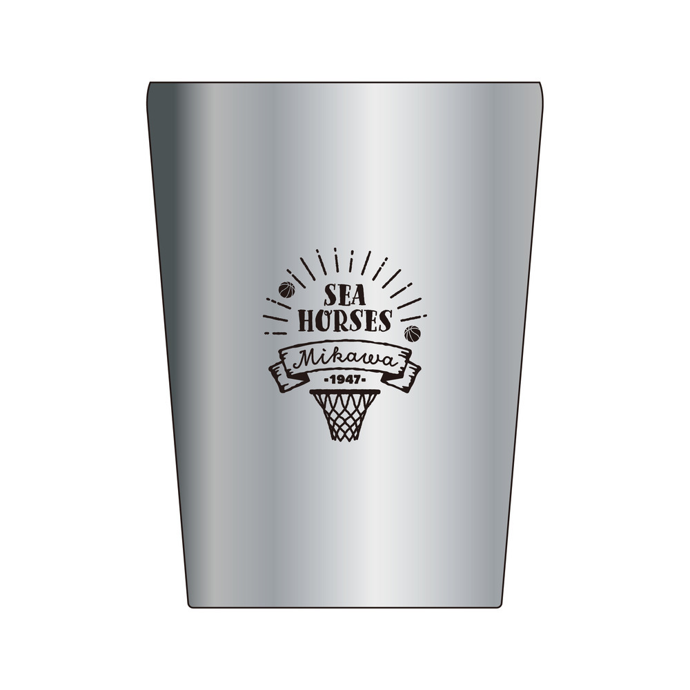 【サンクスSALE　5/25(木)18:00～6/21(水)23:59】Vintage Basketball Goal ステンレスサーモタンブラー 詳細画像 シルバー 2