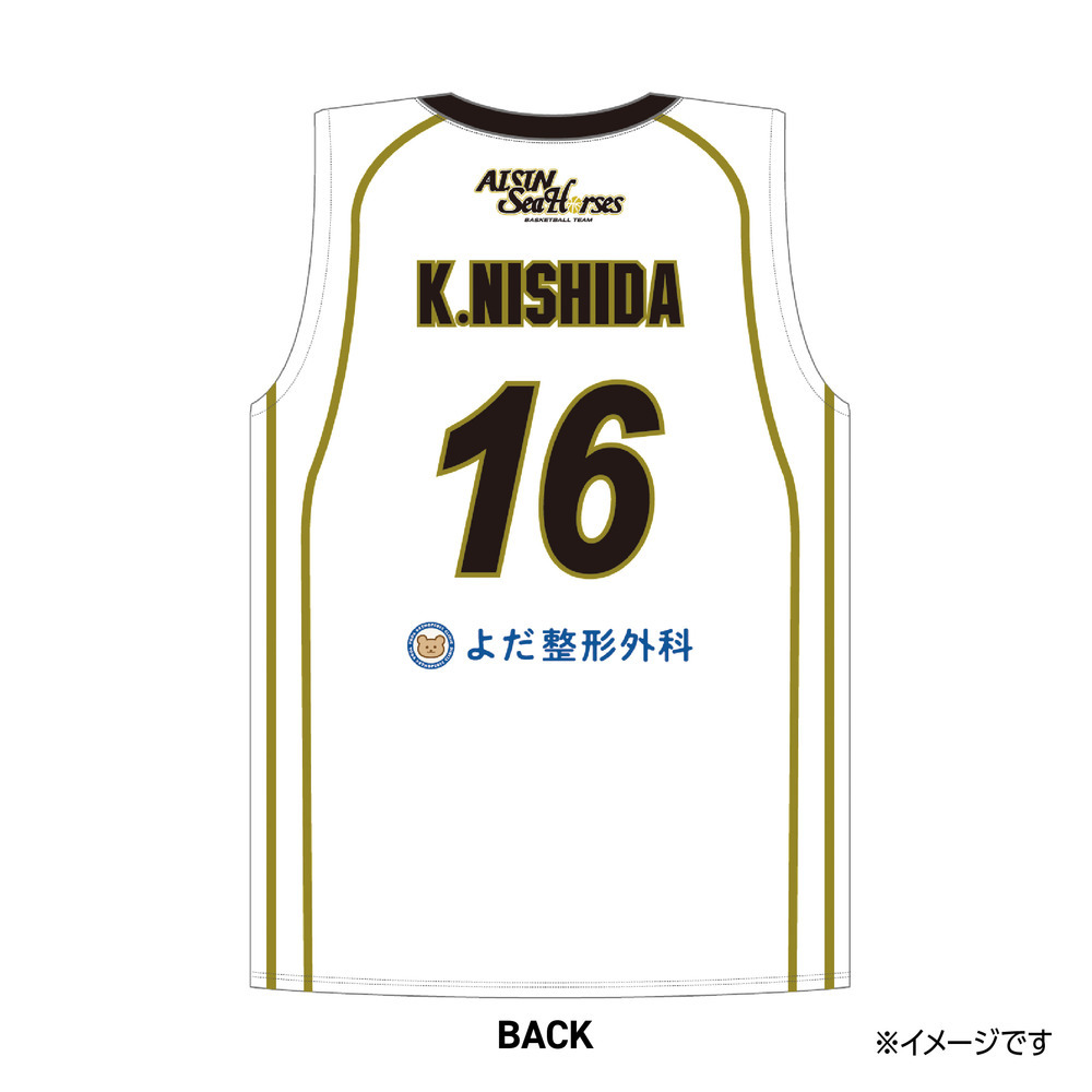 【受注生産】【第1回 8/7(木)～2025/8/31(日)23:59 期間限定受注】【2025/11/上旬以降出荷予定】2025-26 ★復刻レプリカユニフォーム 詳細画像 #16 西田 公陽 2