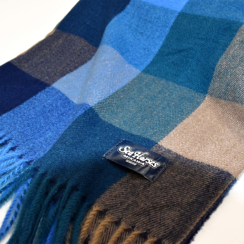 ブロックチェックストール BLU/GRN 詳細画像 1カラー(選択不可) 3