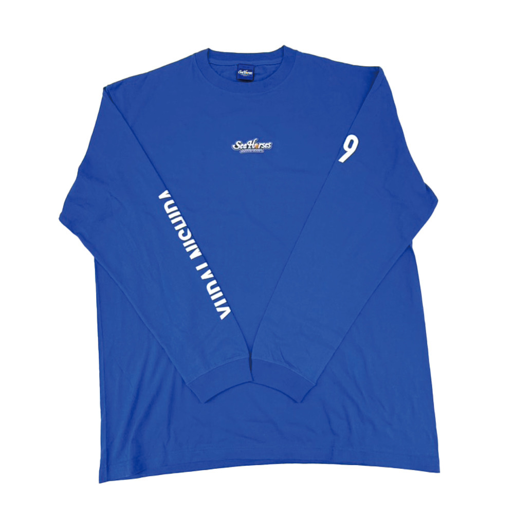 2025-26 ナンバーロングスリーブTシャツ BLU｜シーホース三河｜B