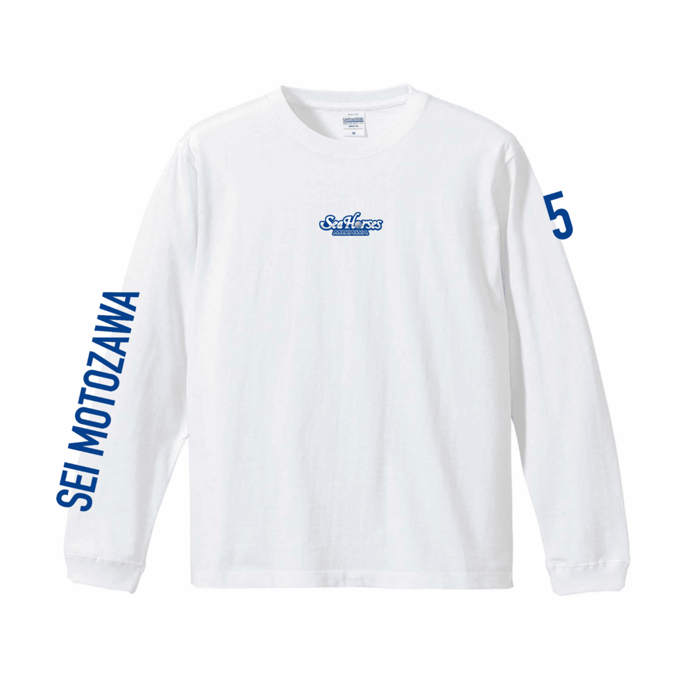 2025-26 ナンバーロングスリーブTシャツ WHT 詳細画像 #5 元澤 誠 1