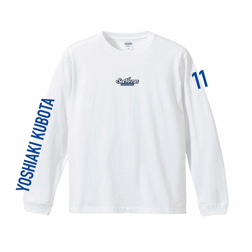 2025-26 ナンバーロングスリーブTシャツ WHT 詳細画像 #11 久保田 義章 1