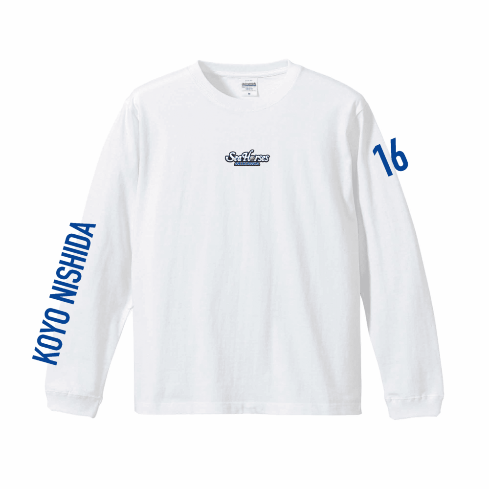 2025-26 ナンバーロングスリーブTシャツ WHT 詳細画像 #16 西田 公陽 1