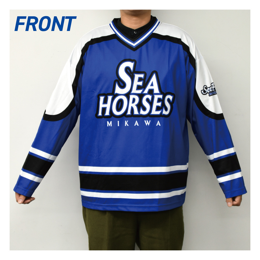 2025-26 SEAHORSESロゴ ホッケーシャツ 詳細画像 ブルー 2