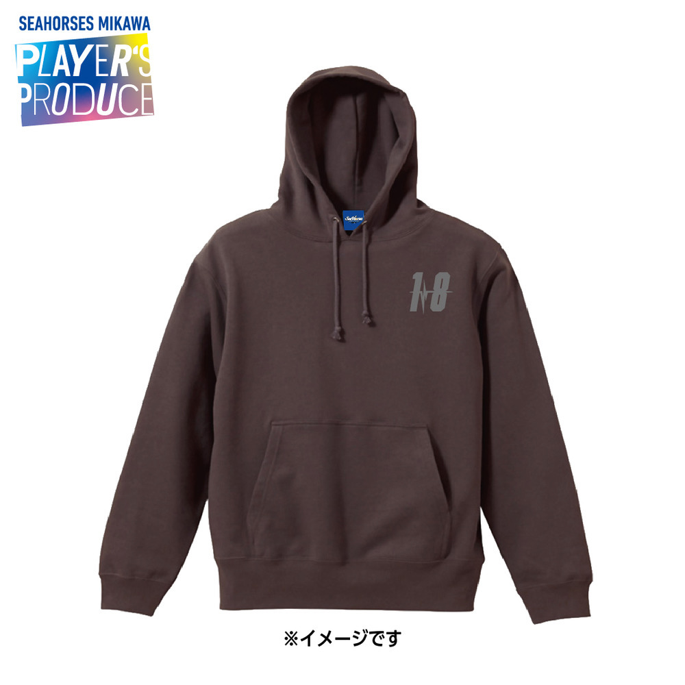 2025-26 1w8ロゴ プルオーバーパーカー（18角野選手プロデュース） 詳細画像 チャコール 1