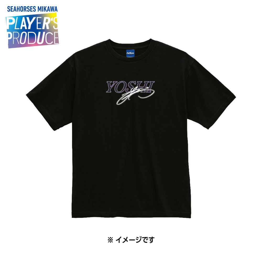 2025-26 YOSHIロゴ コットンフィットTシャツ（11久保田選手プロデュース） 詳細画像 ブラック 1