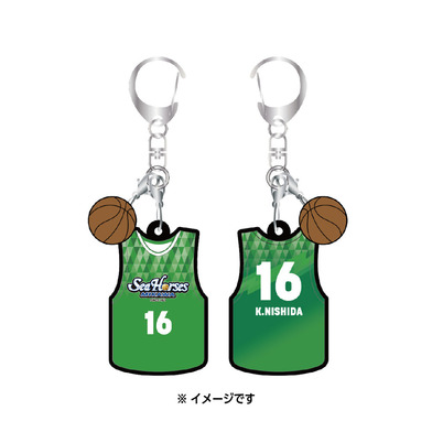 2025-26 西尾市コラボ ユニフォーム型ラバーキーホルダー