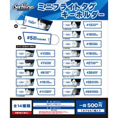 【2025-26 ガチ☆ガチャ】フライトタグキーホルダー全14種