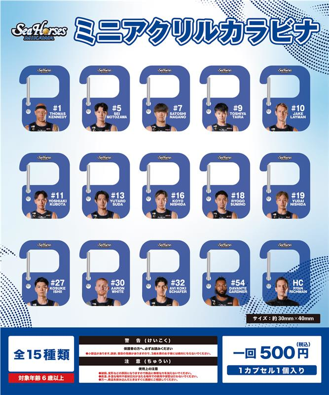 【2025-26 ガチ☆ガチャ】ミニアクリルカラビナ全15種 詳細画像 1カラー(選択不可) 1