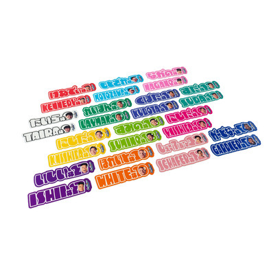 【シークレット】2025-26 ネームロゴ 選手カラーステッカー全28種