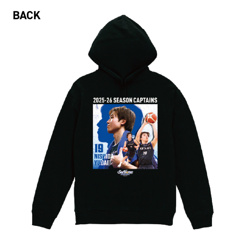 【EC受注限定】【2/25(水)～3/3(火)23:59 期間限定受注】【4月下旬以降出荷予定】2025-26 CAPTAINS プルオーバーパーカー_#19西田ver 詳細画像 ブラック 1