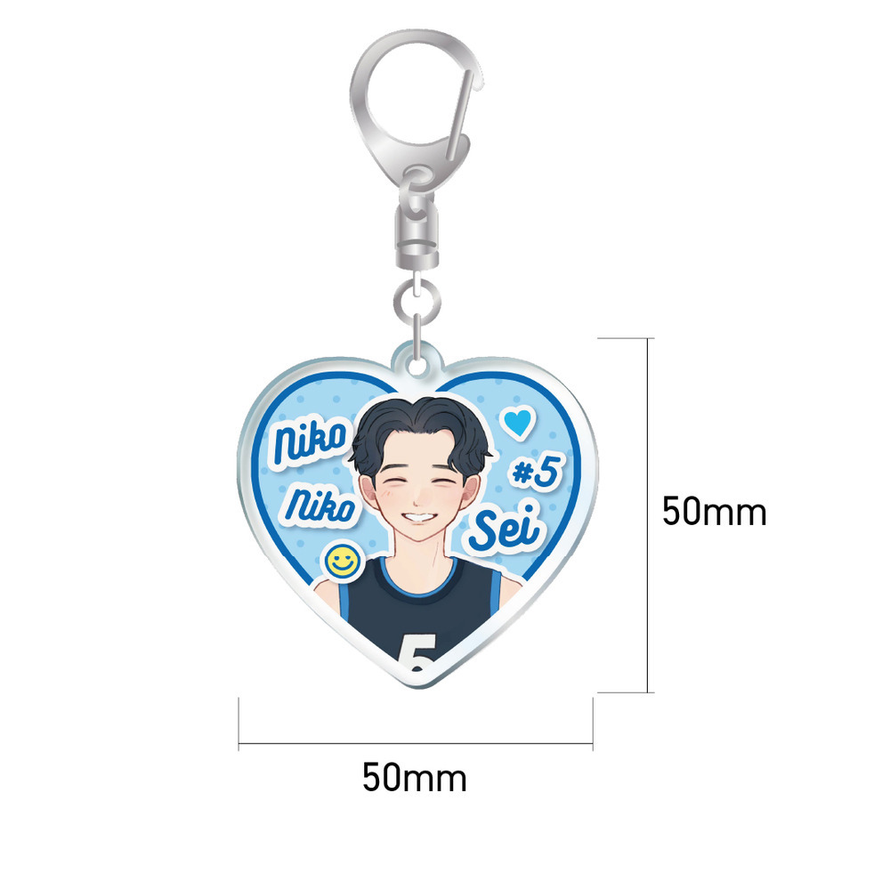 【EC受注限定】【2/20(金)～3/3(火)23:59 期間限定受注】【4月中旬以降出荷予定】2025-26 ニコニコせい ハート型アクリルキーホルダー 詳細画像 1カラー(選択不可) 2
