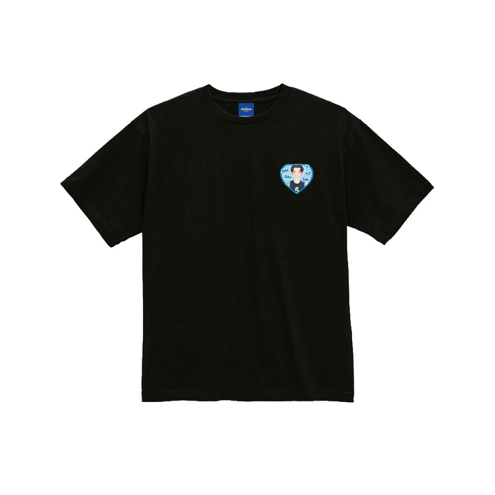 【EC受注限定】【2/20(金)～3/3(火)23:59 期間限定受注】【4月中旬以降出荷予定】2025-26 ニコニコせい ハート型 コットンTシャツ 詳細画像 ブラック 1