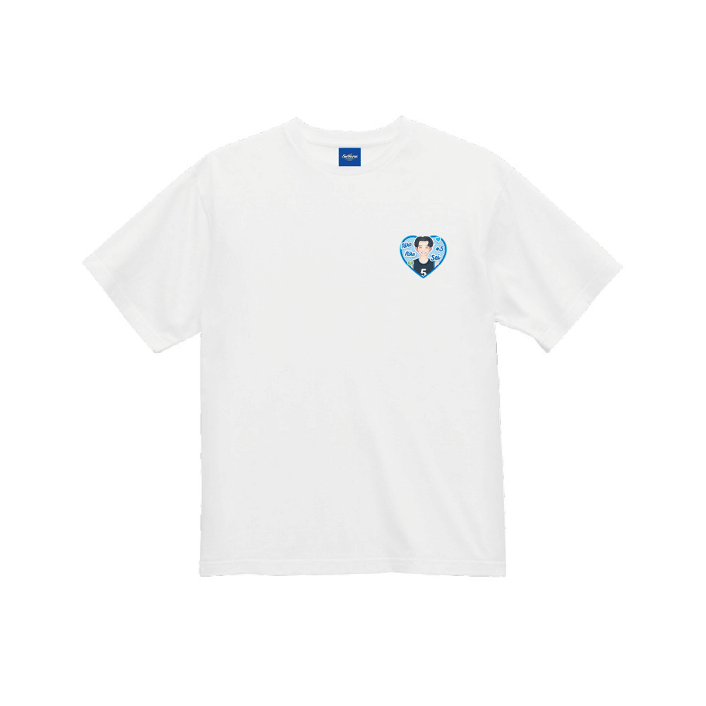 【EC受注限定】【2/20(金)～3/3(火)23:59 期間限定受注】【4月中旬以降出荷予定】2025-26 ニコニコせい ハート型 コットンTシャツ 詳細画像 ホワイト 1
