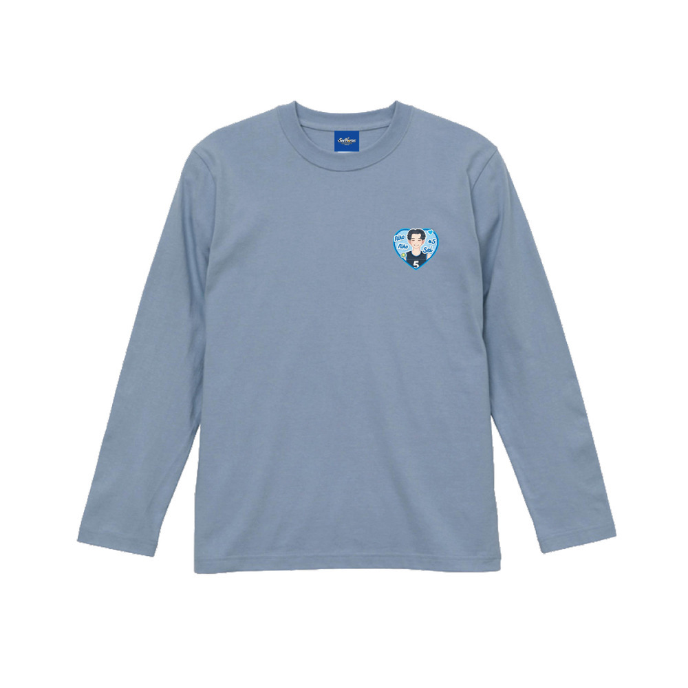 【EC受注限定】【2/20(金)～3/3(火)23:59 期間限定受注】【4月中旬以降出荷予定】2025-26 ニコニコせい ハート型 ロングスリーブTシャツ 詳細画像 ブルー 1