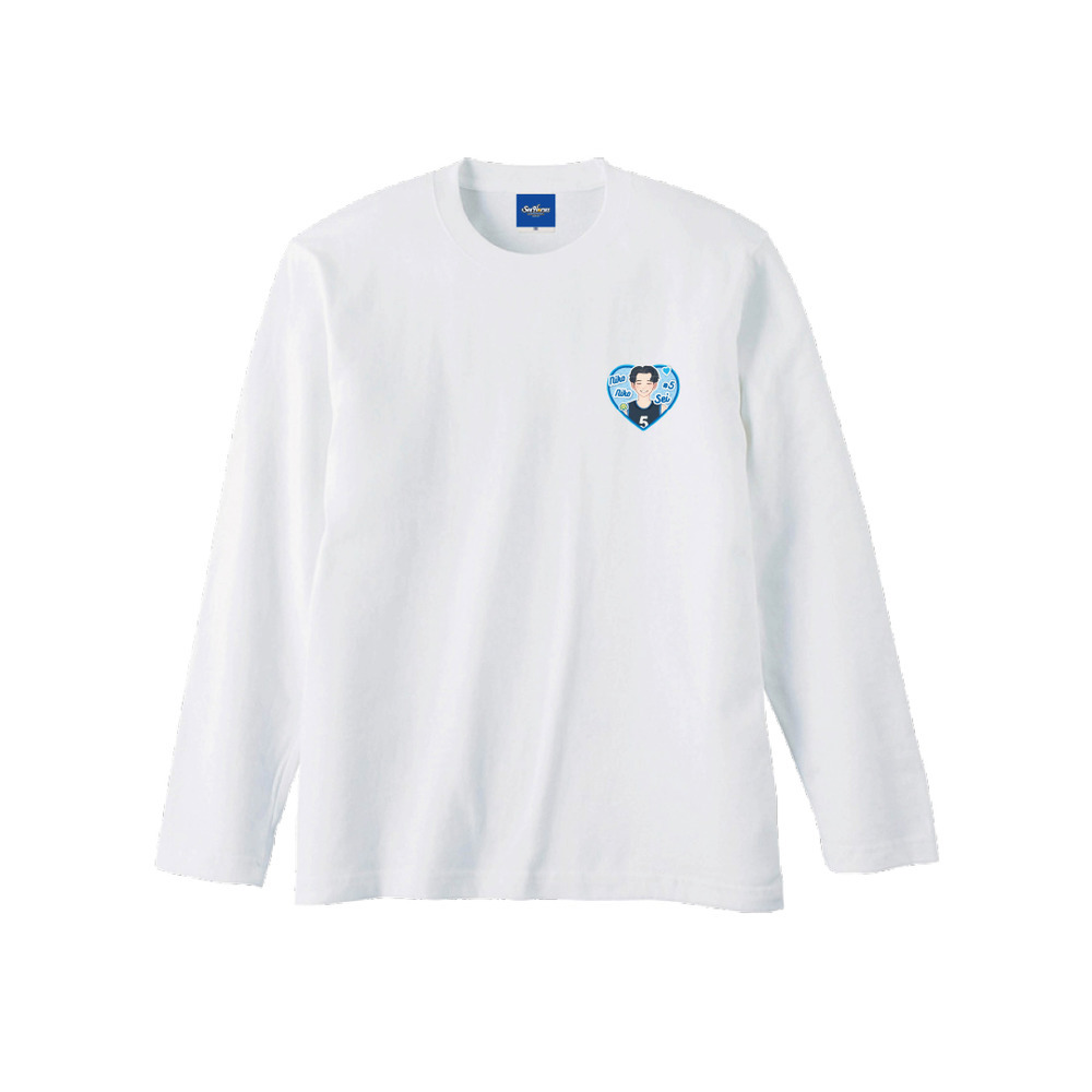 【EC受注限定】【2/20(金)～3/3(火)23:59 期間限定受注】【4月中旬以降出荷予定】2025-26 ニコニコせい ハート型 ロングスリーブTシャツ 詳細画像 ホワイト 1