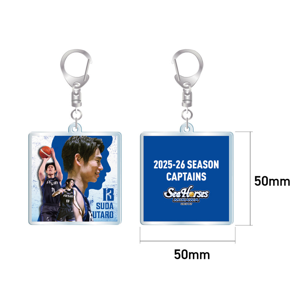 【EC受注限定】【3/16(月)～3/30(月)23:59 期間限定受注】【5月上旬以降出荷予定】2025-26 CAPTAINS アクリルキーホルダー_#13須田ver 詳細画像 1カラー(選択不可) 2