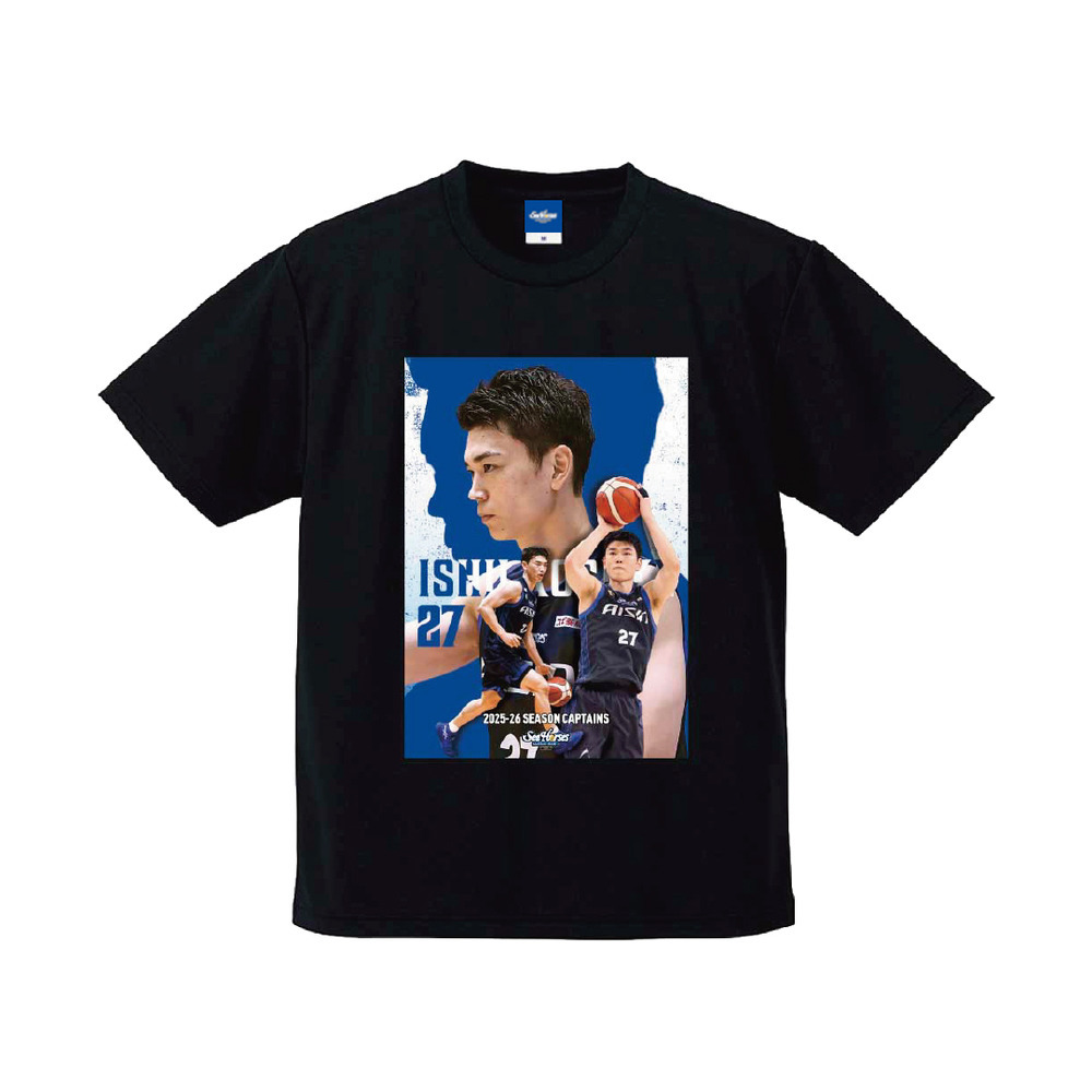 【EC受注限定】【3/16(月)～3/30(月)23:59 期間限定受注】【5月上旬以降出荷予定】2025-26 CAPTAINS ドライTシャツ_#27石井ver 詳細画像 ブラック 1