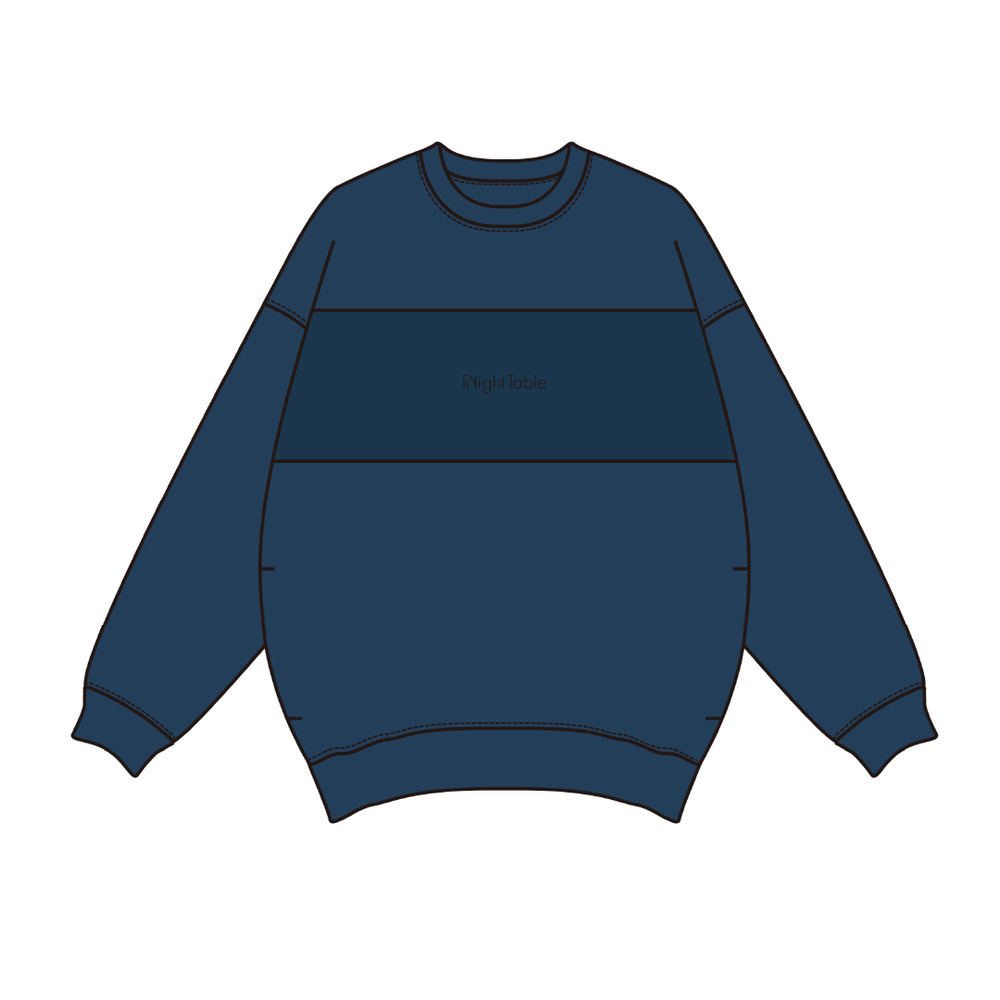 【EC受注限定】【6/1(月)～6/15(月)23:59 期間限定受注】【7月下旬以降出荷予定】【タツヲディナーショー2026】NT_ビッグシルエットトレーナー 詳細画像 ネイビー 1