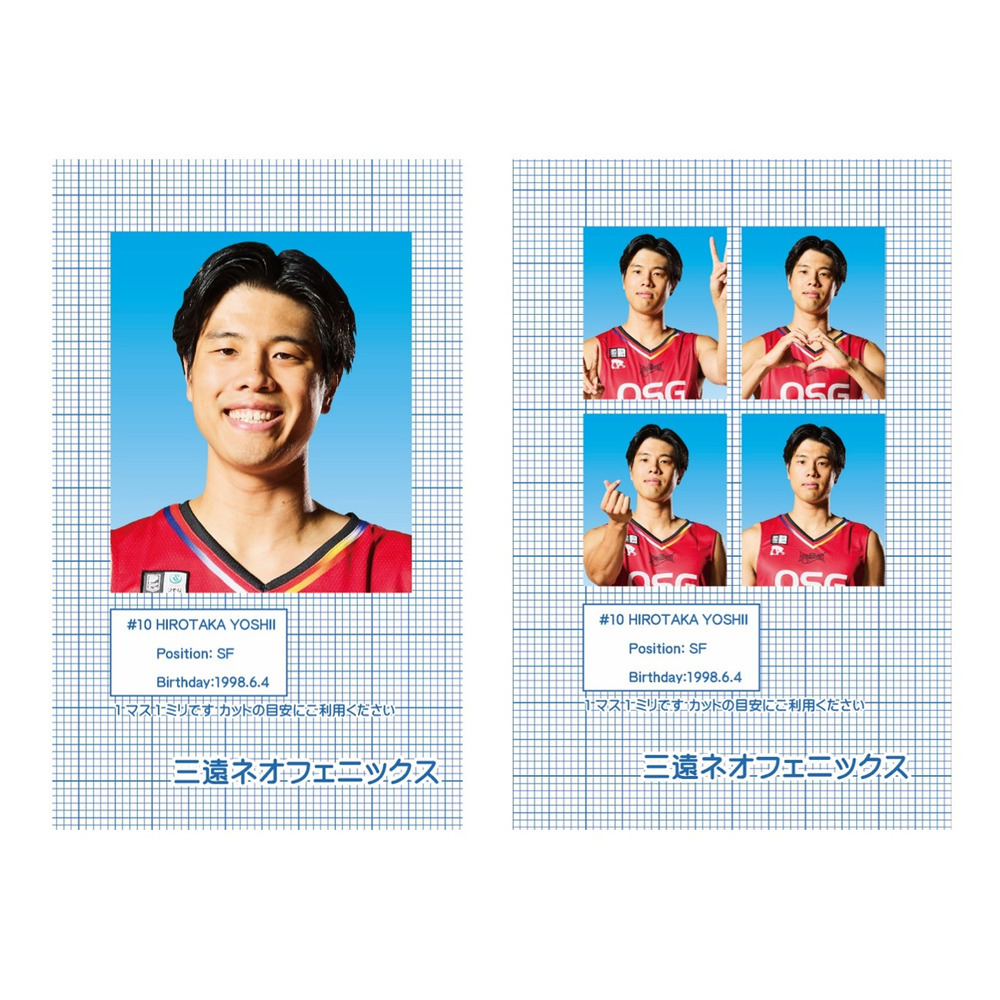 証明写真風ステッカー 2025-26｜三遠ネオフェニックス｜B.LEAGUE（B