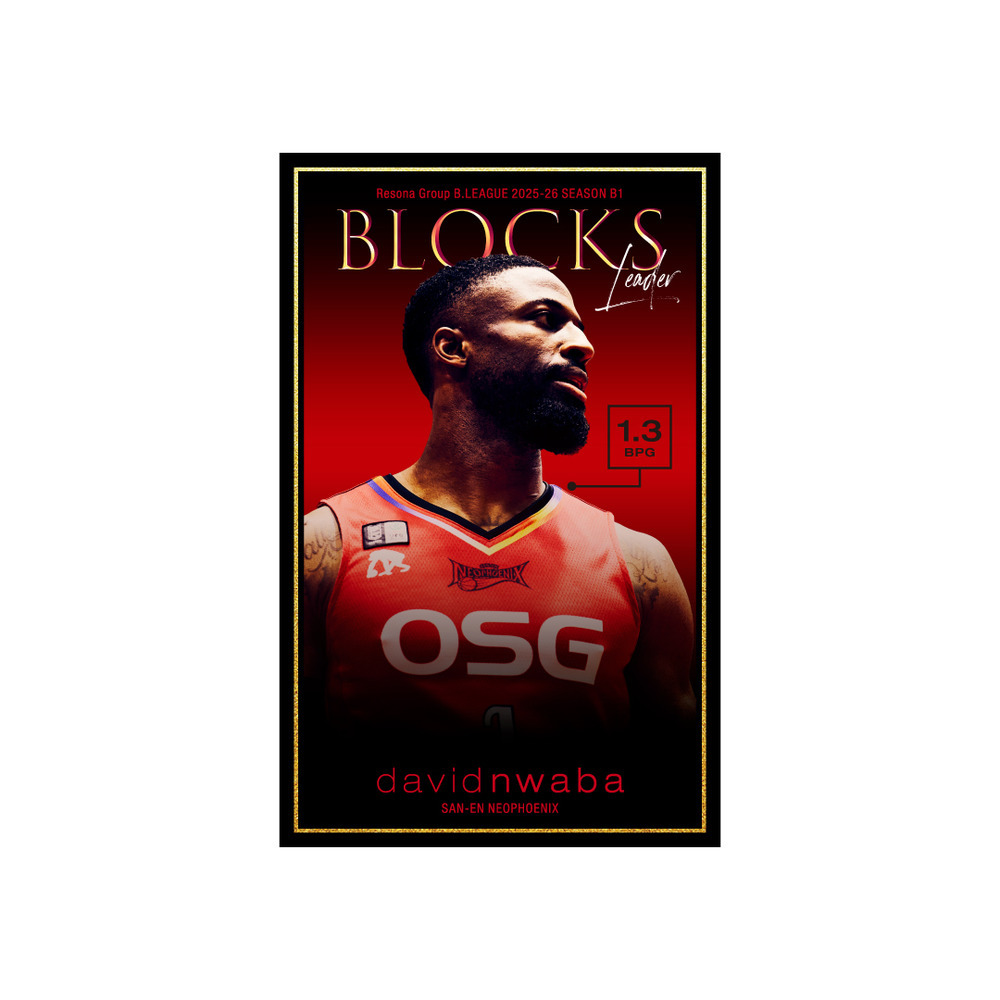 【受注販売】2025-26 アワード受賞記念 ステッカー 詳細画像 ブロック王 #2 デイビッド・ヌワバ 1