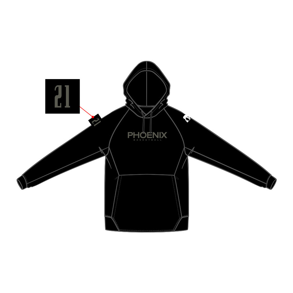 【予約販売】PHOENIX フーディー 2025-26（ナンバリング） 詳細画像 ブラック 8