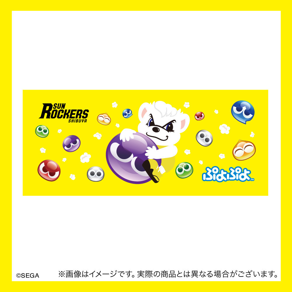 ぷよぷよ×サンロッカーズ渋谷 コラボフェイスタオル 詳細画像 ‐ 1