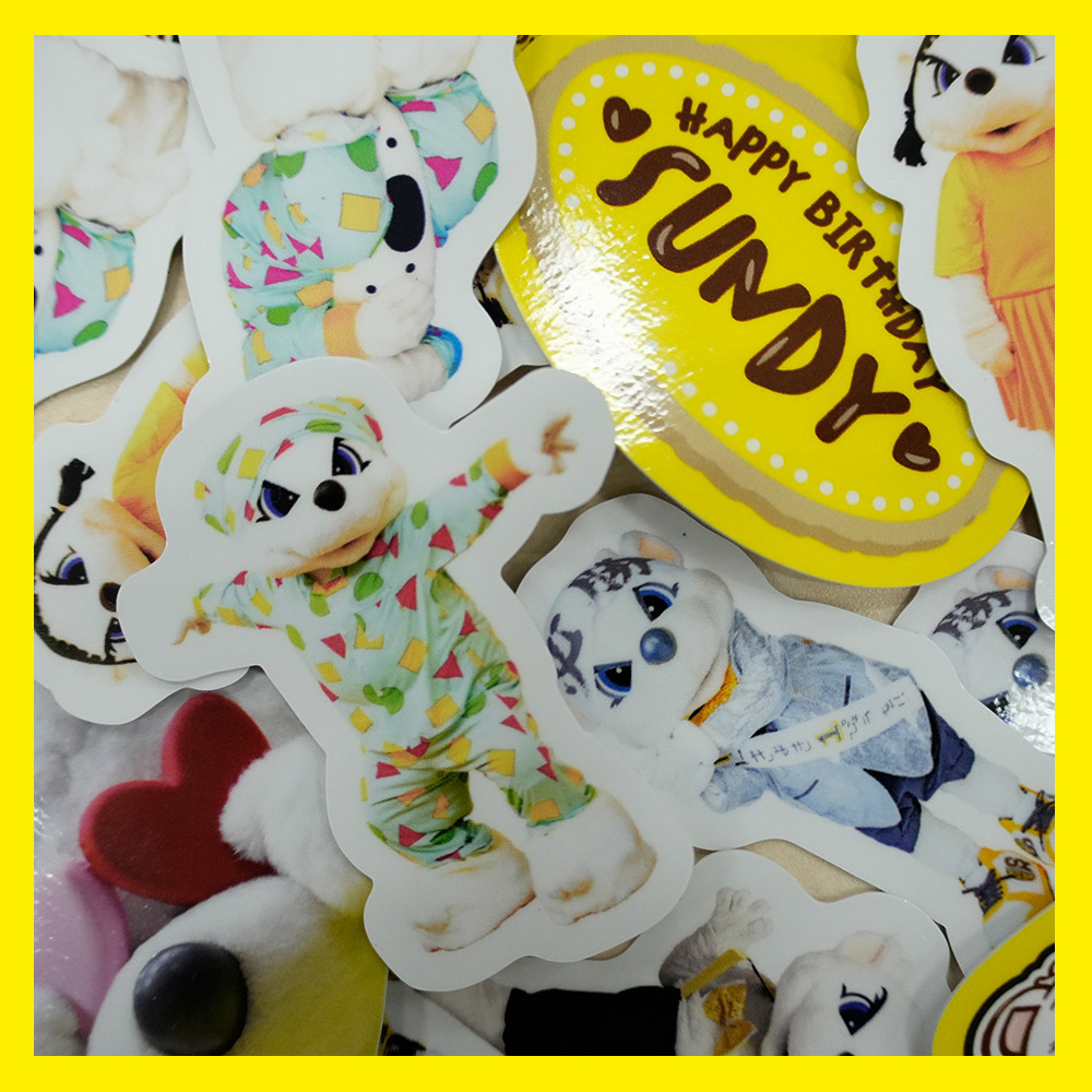 【受注商品】サンディーバースデーステッカー（10枚入り） 詳細画像 ‐ 3