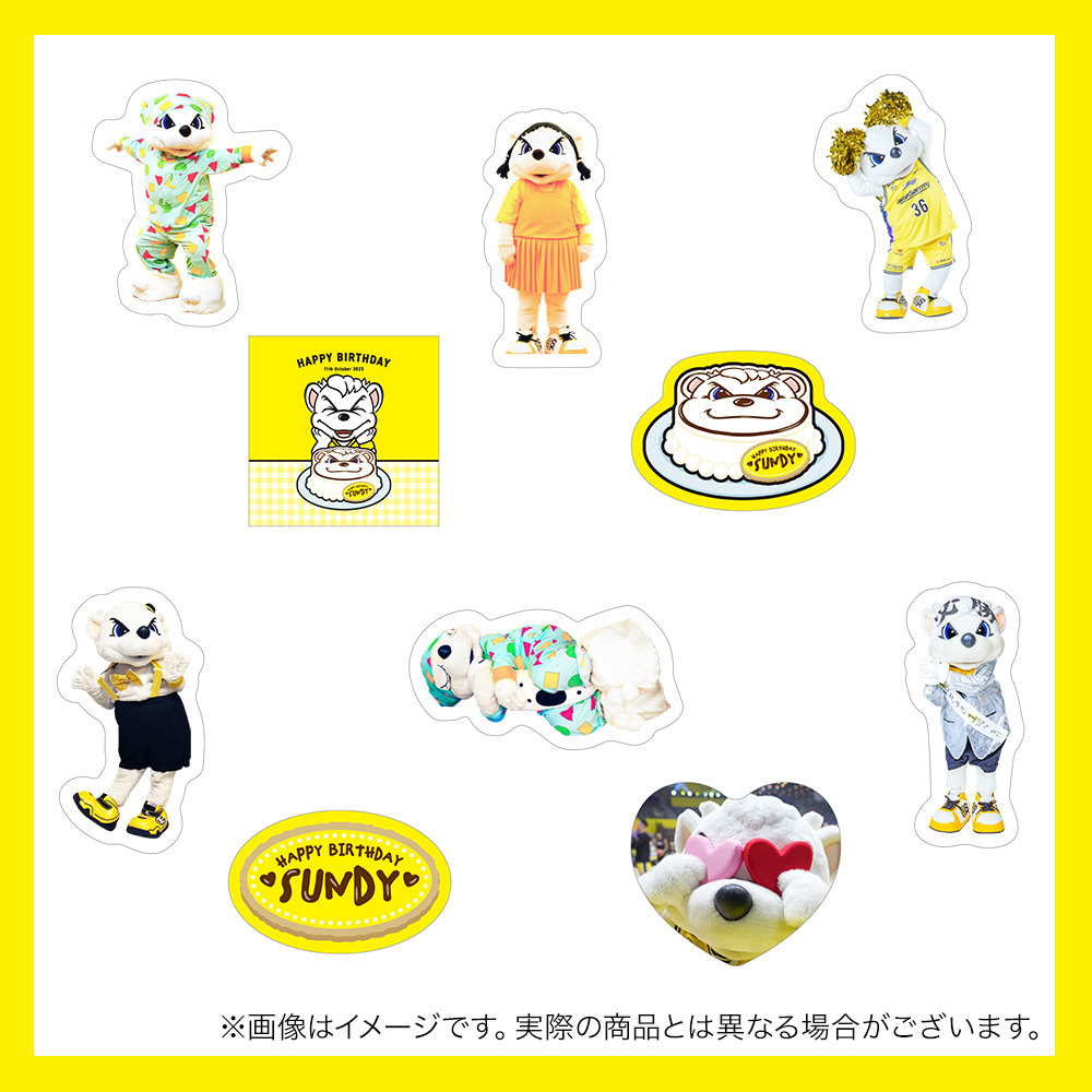 【受注商品】サンディーバースデーステッカー（10枚入り） 詳細画像 ‐ 4