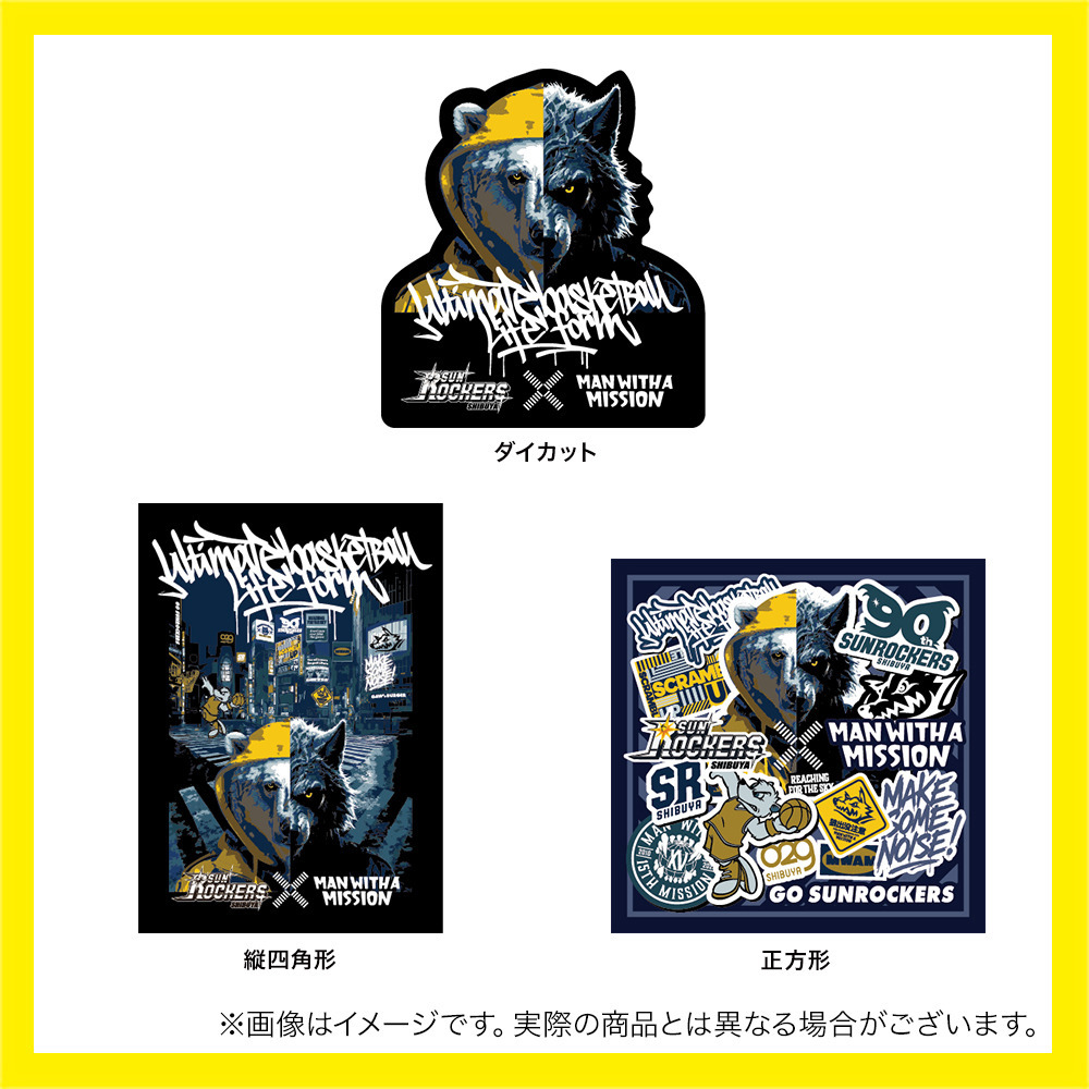 MAN WITH A MISSION × SUNROCKERS SHIBUYA ステッカーセット（3枚入り） 詳細画像 ‐ 1