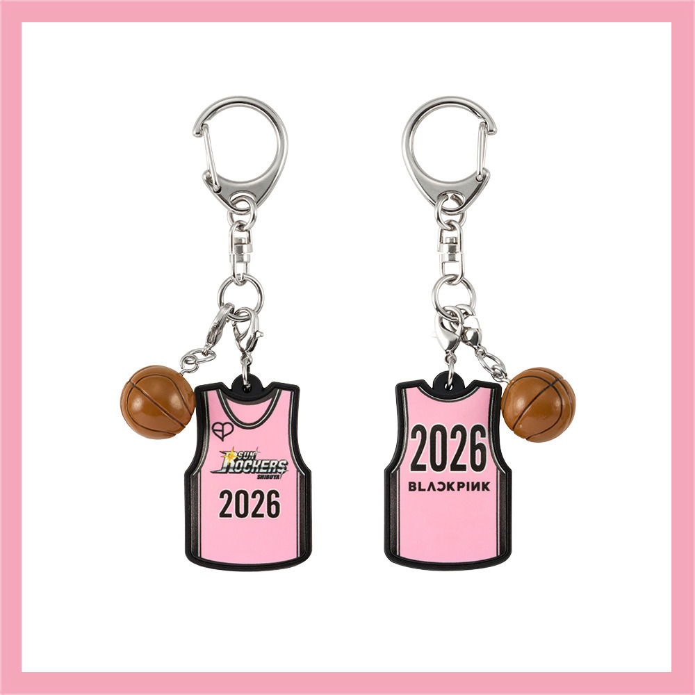 BLACKPINK &times; SUNROCKERS バスケシャツ型キーホルダー 詳細画像 PINK 1