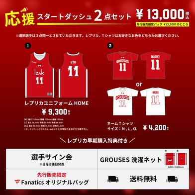 【8月9日(土)12:00～8月16日(土)23:59】応援スタートダッシュ2点セット（HOMEレプリカ）