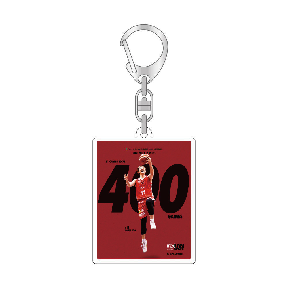 宇都直輝選手 400ゲーム出場 メモリアルキーホルダー 詳細画像 1カラー 1