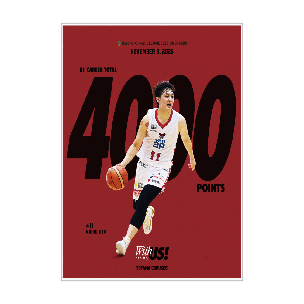 宇都直輝選手 4000ポイント スタンド付きメモリアルアクリルパネル 詳細画像 1カラー 1