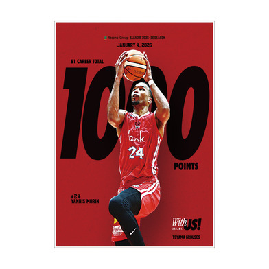 ヤニス・モラン選手　1000得点メモリアルスタンド付きアクリルパネル