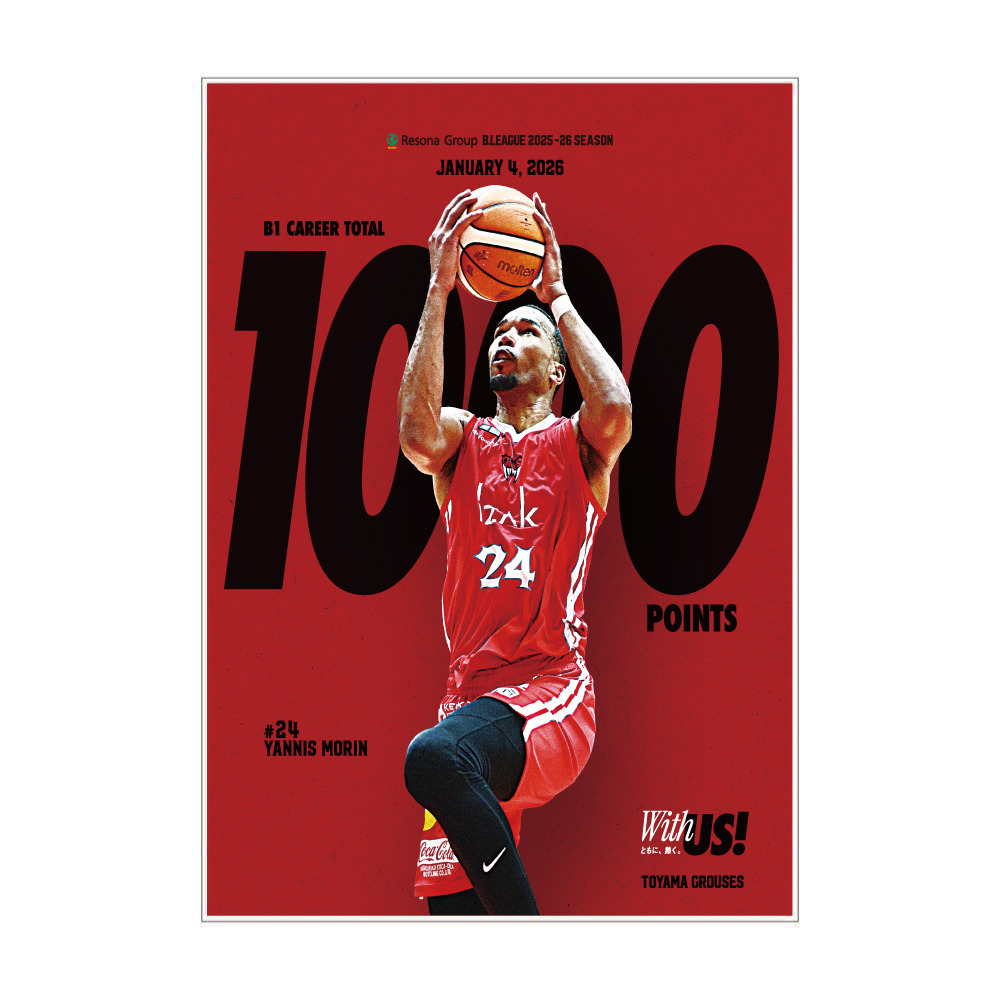 ヤニス・モラン選手　1000得点メモリアルスタンド付きアクリルパネル 詳細画像 1カラー 1