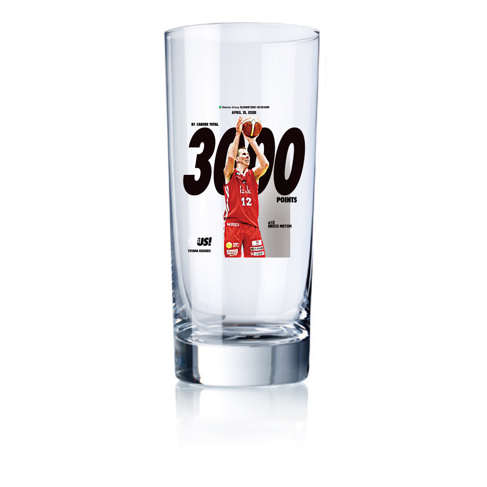 ブロック・モータム選手　B1通算3000得点メモリアルグラス 詳細画像 1カラー 1