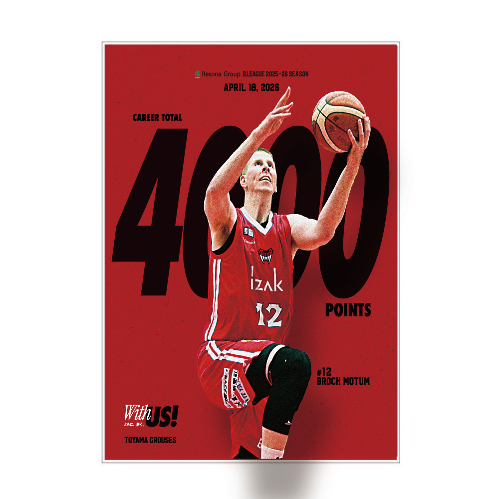 ブロック・モータム選手　個人通算4000得点メモリアルスタンド付きアクリルパネル 詳細画像 1カラー 1