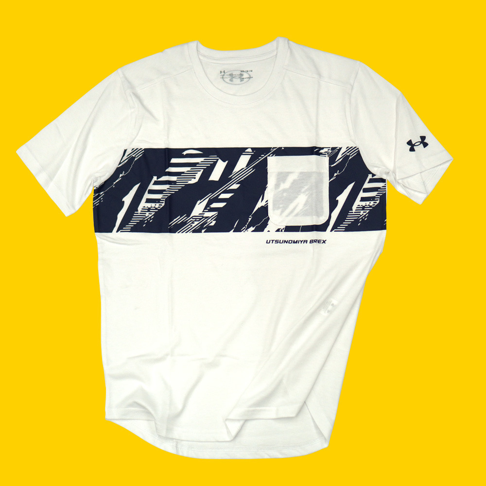 2020-21 UA BREX fast break ポケットTシャツ（ホワイト / ネイビー） 詳細画像 1