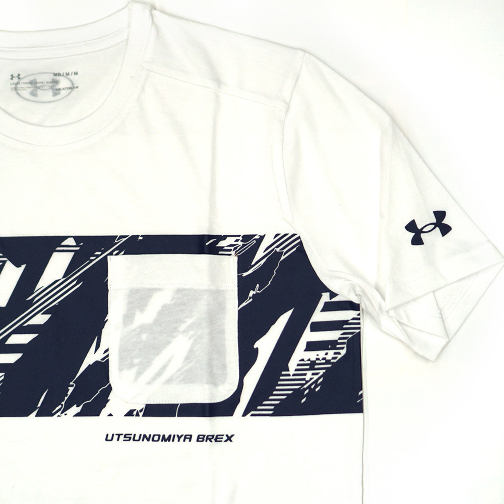 2020-21 UA BREX fast break ポケットTシャツ（ホワイト / ネイビー） 詳細画像 3