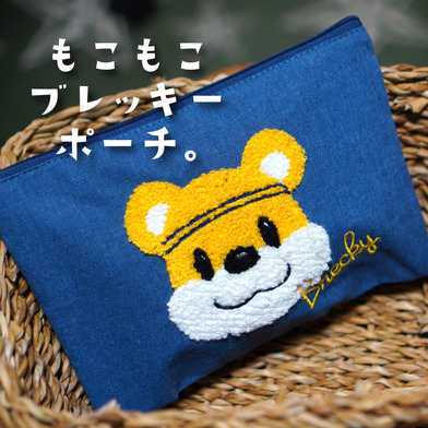 ブレッキーサガラ刺繍フラットポーチ